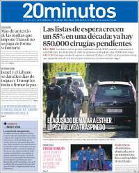 Portada de 20 Minutos - Barcelona (Spain)