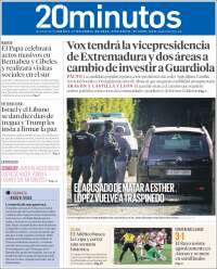 Portada de 20 Minutos - Madrid (Spain)