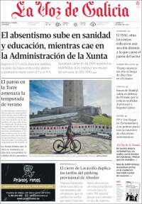 Portada de La Voz de Galicia (Espa&ntilde;a)