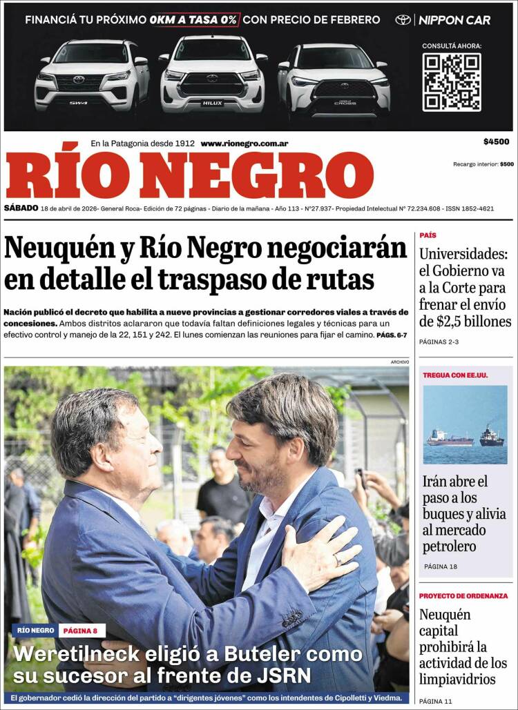Portada de Rio Negro (Argentina)