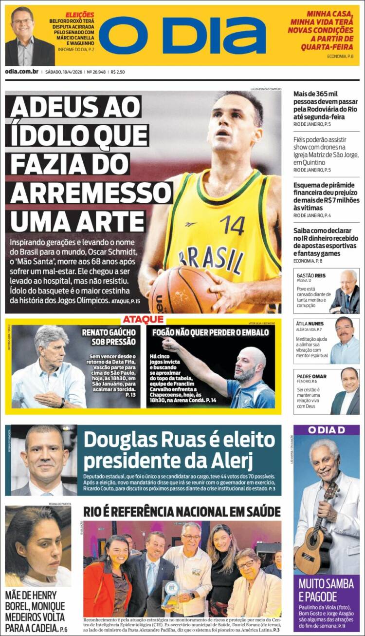 Portada de O Dia (Brasil)