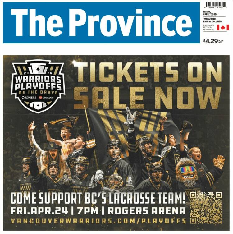 Portada de The Province (Canad&aacute;)