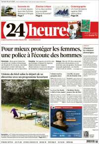 Portada de 24 Heures (Suiza)