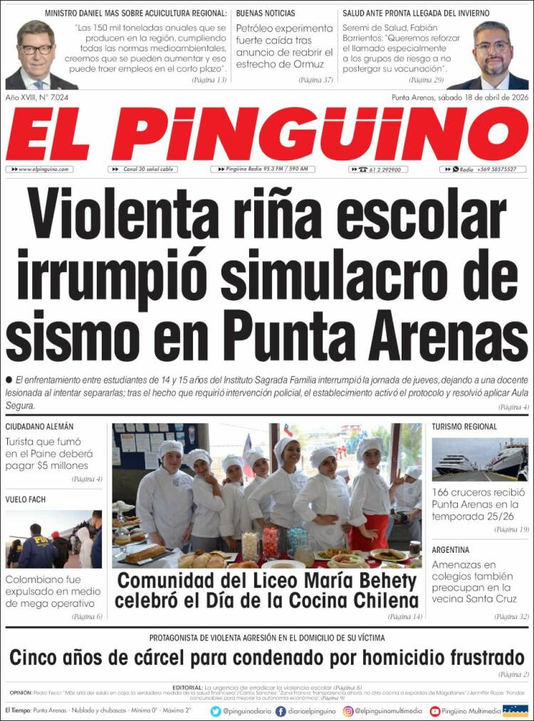 Portada de El Pingüino (Chile)
