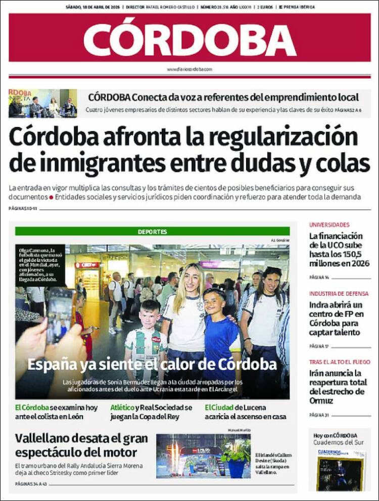 Portada de Diario de Córdoba (Espa&ntilde;a)