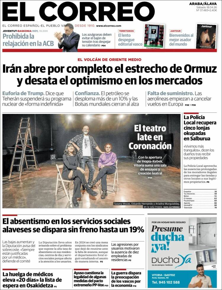 Portada de El Correo - Álava (Espa&ntilde;a)