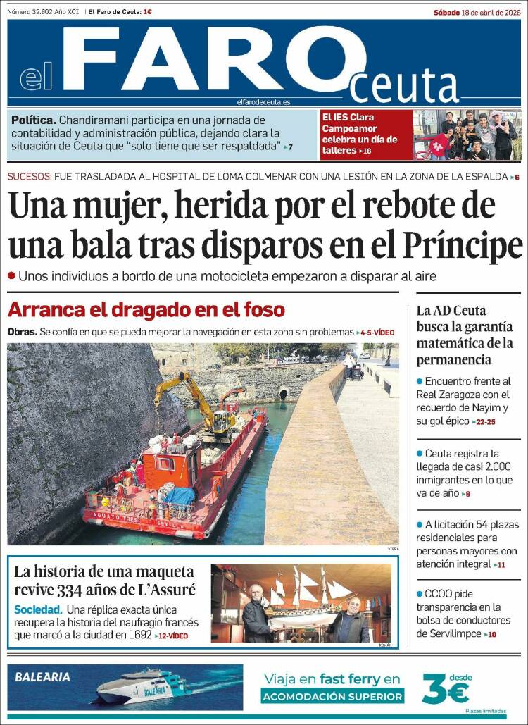 Portada de El Faro de Ceuta (Espa&ntilde;a)