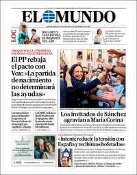 Portada de El Mundo (Spain)