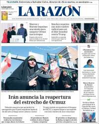 Portada de La Razón (Spain)
