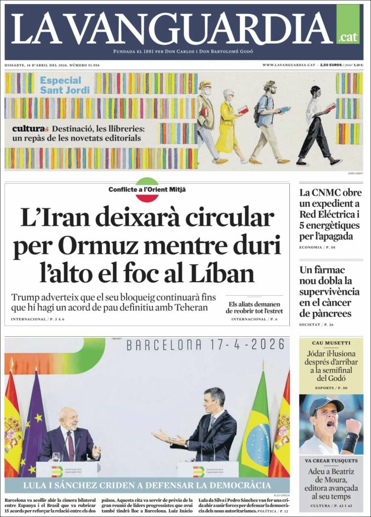 Portada de La Vanguardia (Espa&ntilde;a)
