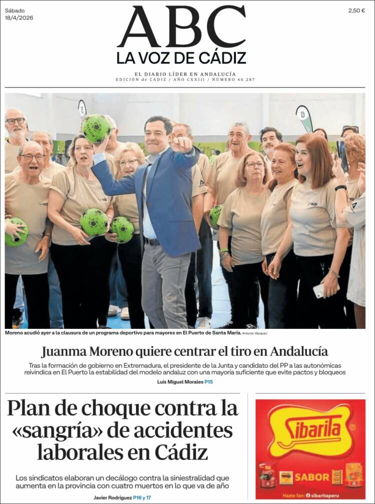 Portada de La Voz de Cádiz (Espa&ntilde;a)