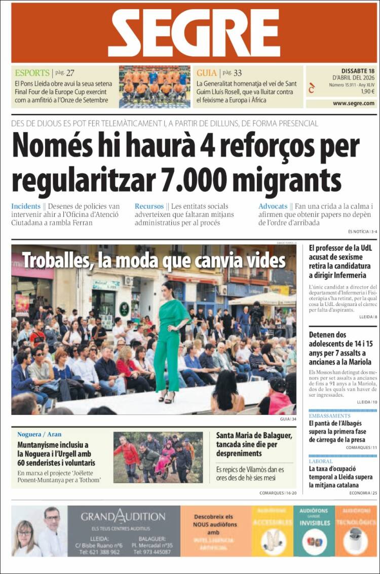 Portada de Segre (Espa&ntilde;a)