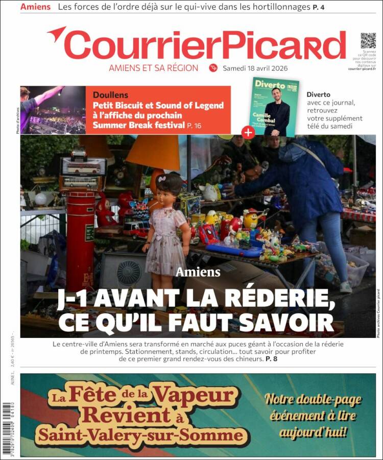 Portada de Courrier Picard (Francia)