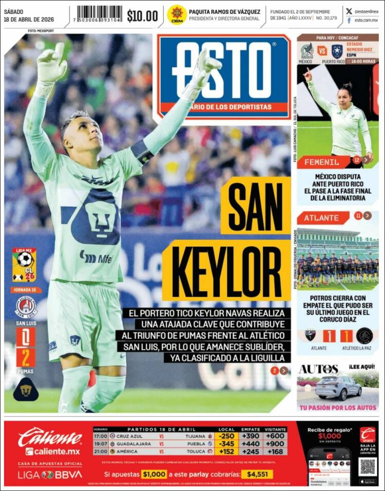 Portada de Esto (M&eacute;xico)