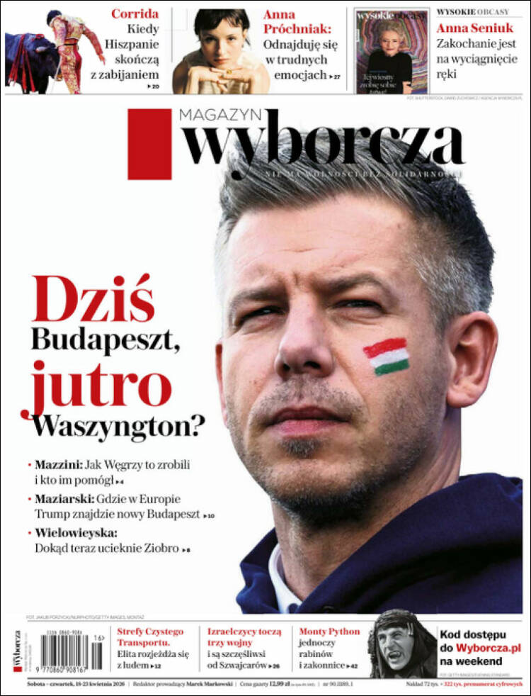 Portada de Gazeta Wyborcza (Polonia)