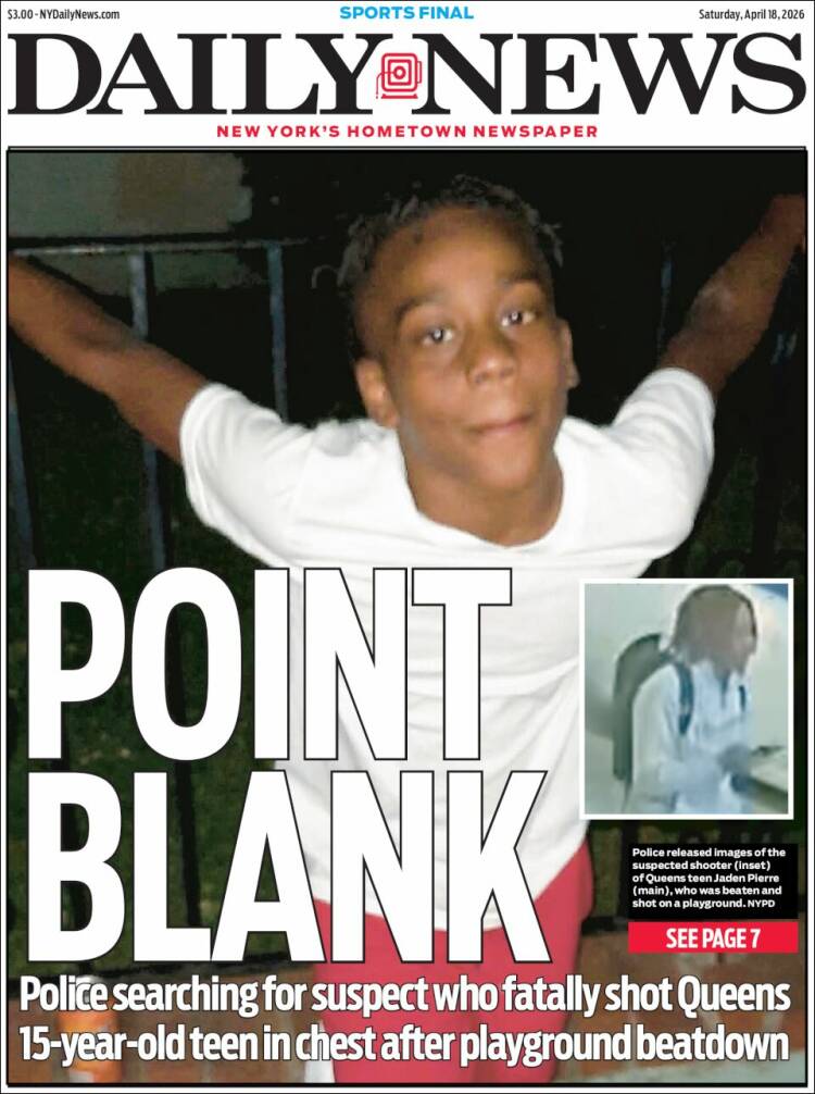 Portada de Daily News - New York (USA)