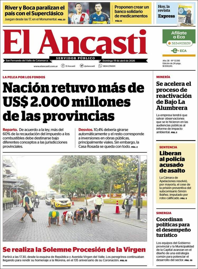 Portada de El Ancasti (Argentina)