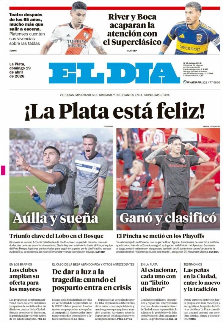 Portada de El Día de la Plata (Argentina)