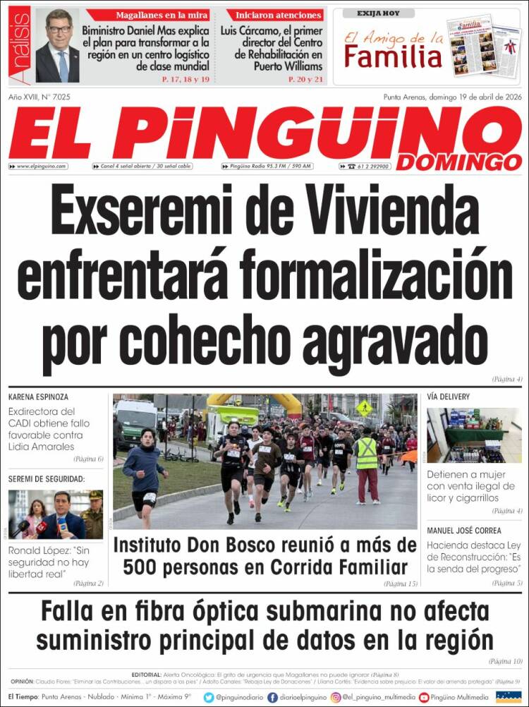 Portada de El Pingüino (Chile)
