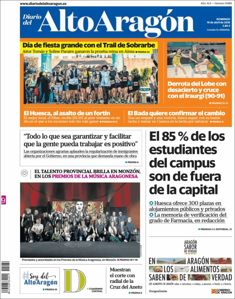 Portada de Diario del AltoAragón (Espa&ntilde;a)