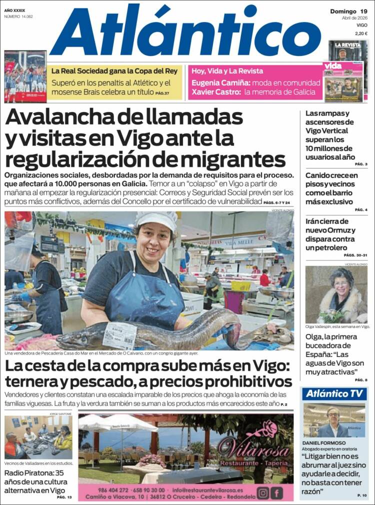 Portada de Atlántico Diario (Espa&ntilde;a)