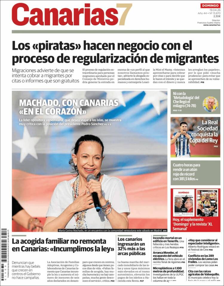 Portada de Canarias 7 (Espa&ntilde;a)