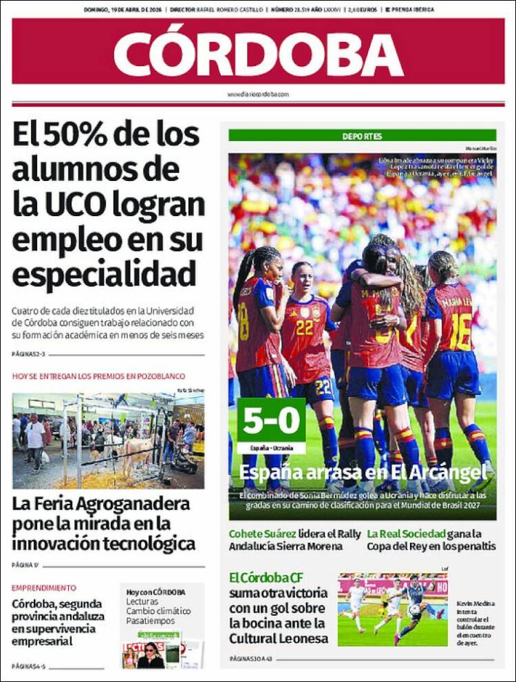 Portada de Diario de Córdoba (Espa&ntilde;a)