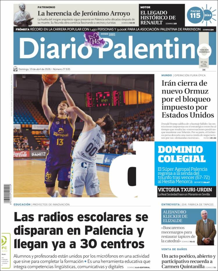 Portada de Diario Palentino (Espa&ntilde;a)