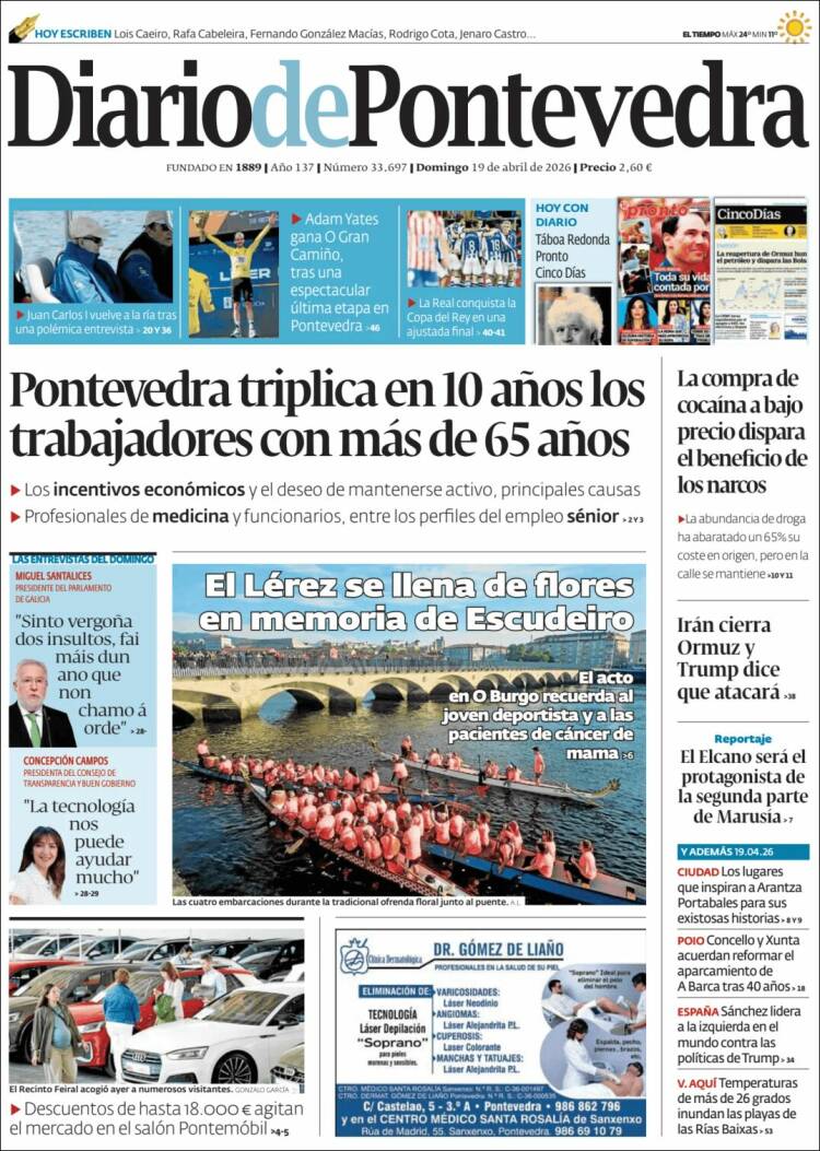 Portada de Diario de Pontevedra (Espa&ntilde;a)