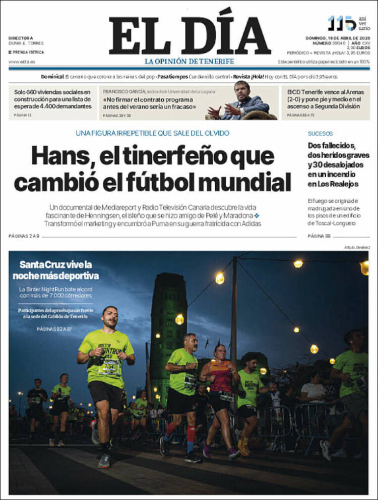 Portada de El Día (Espa&ntilde;a)