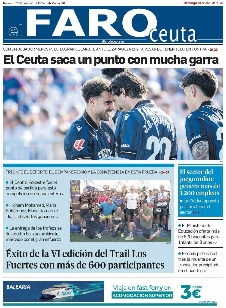 Portada de El Faro de Ceuta (Spain)