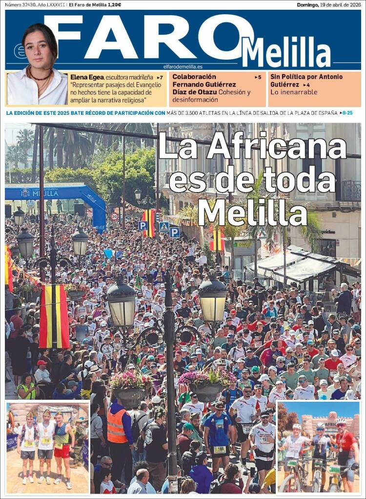 Portada de El Faro de Melilla (Espa&ntilde;a)