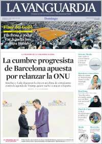 Portada de La Vanguardia (Espa&ntilde;a)