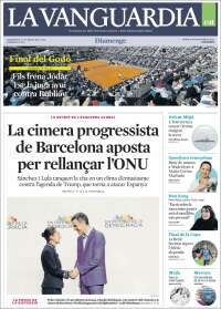 Portada de La Vanguardia (Espa&ntilde;a)