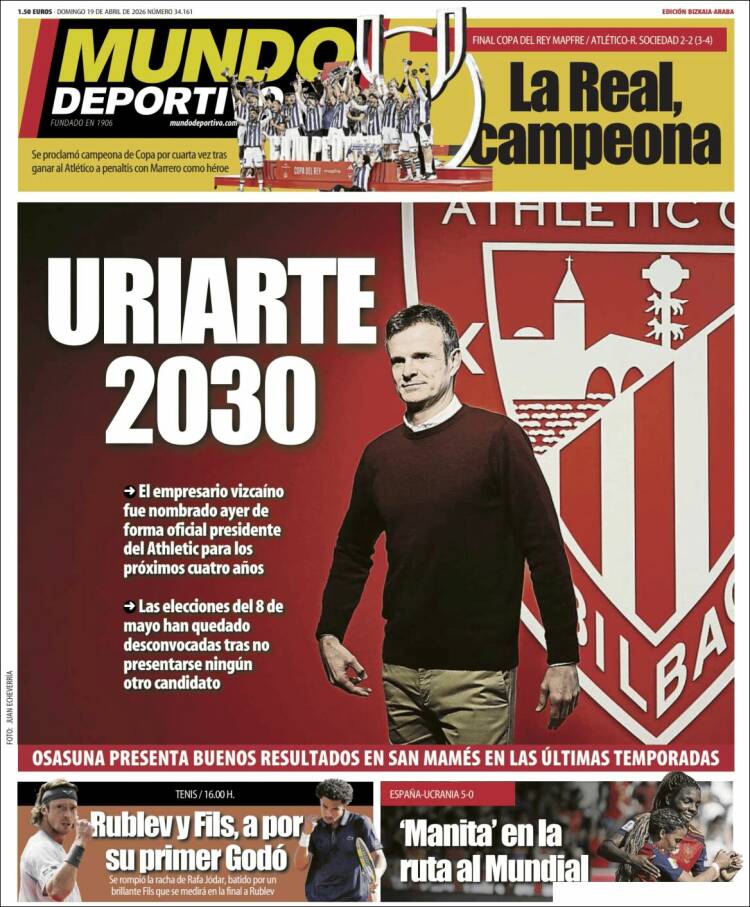 Portada de Mundo Deportivo Bizkaia (Espa&ntilde;a)