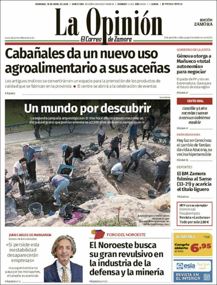 Portada de La Opinión - El Correo de Zamora (Espa&ntilde;a)