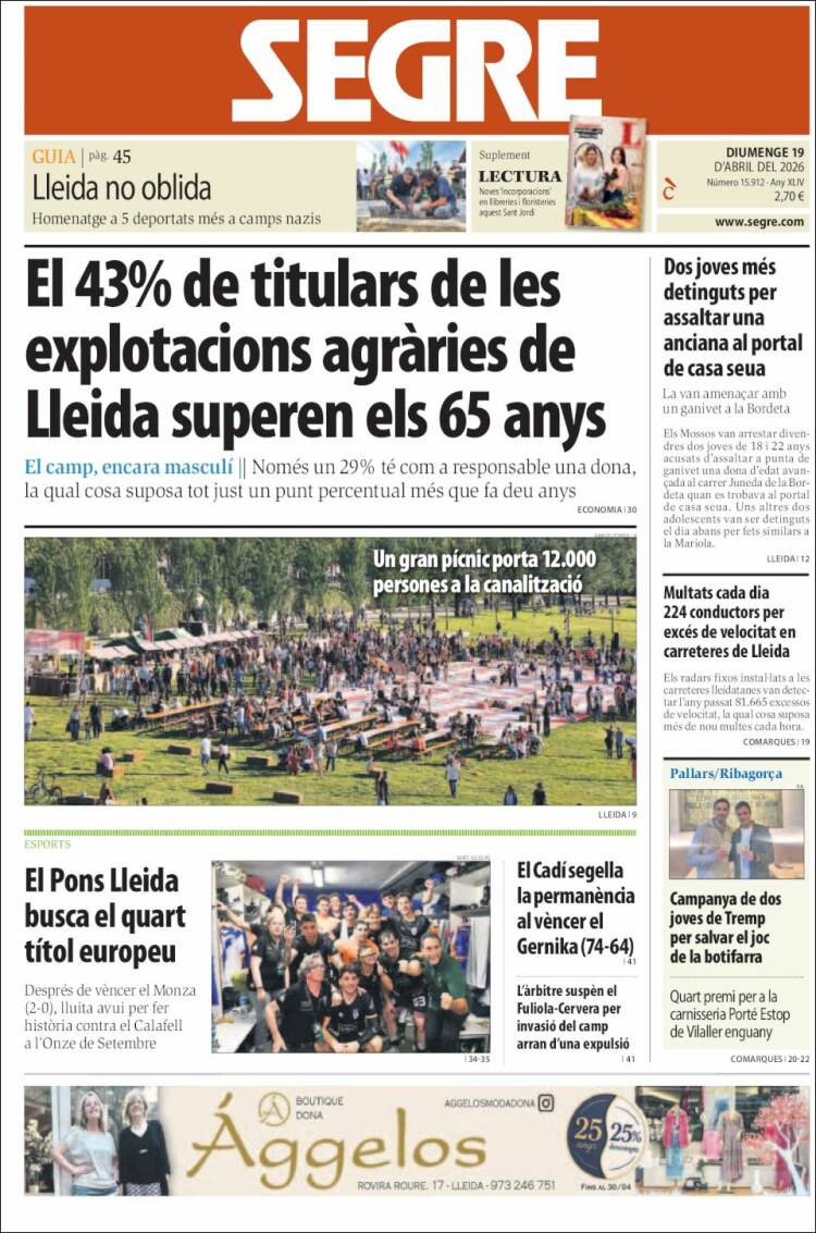 Portada de Segre (Espa&ntilde;a)