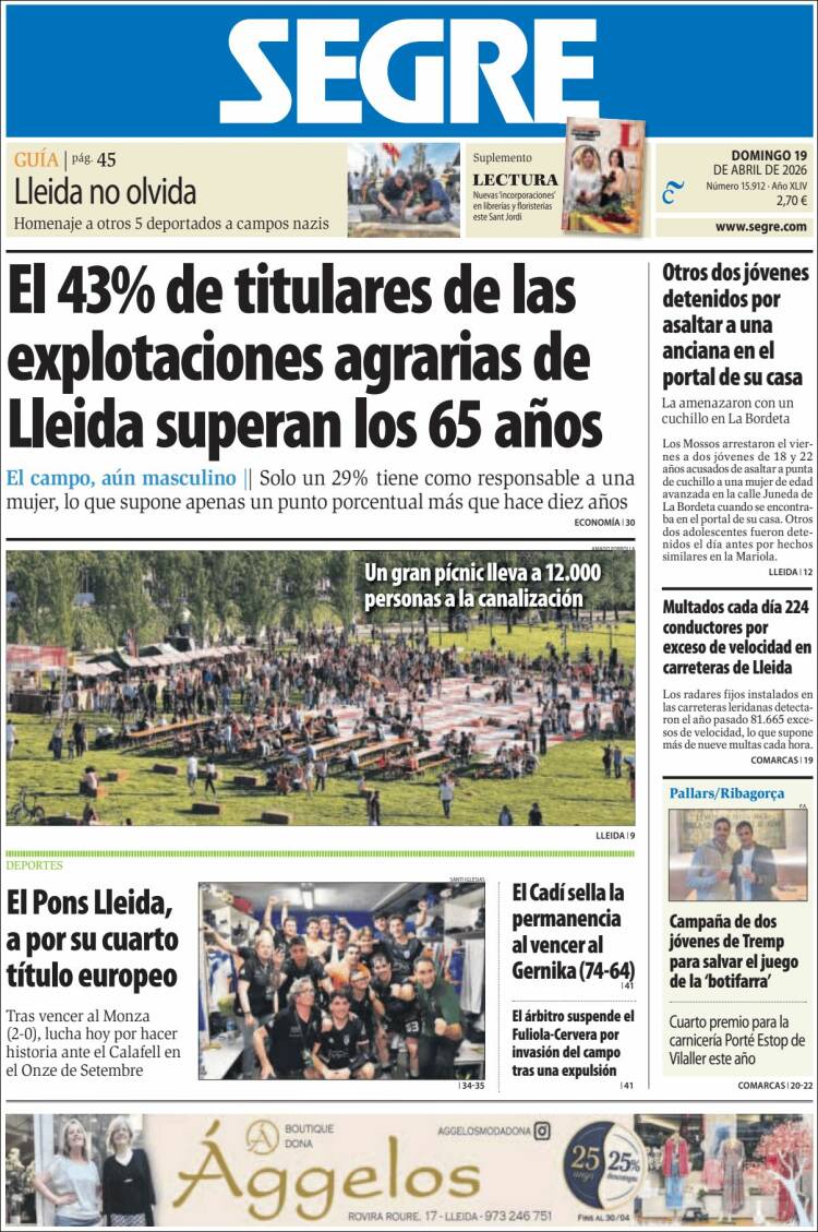 Portada de Segre  (Espa&ntilde;a)