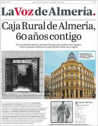 Portada de La Voz de Almería (Espa&ntilde;a)