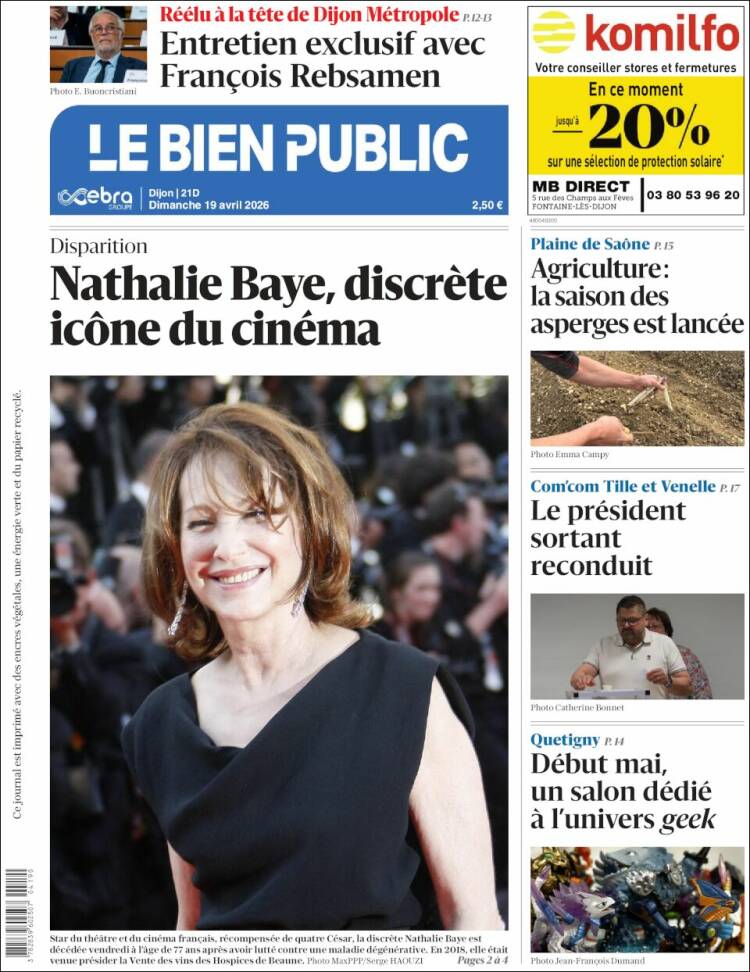 Portada de Le Bien Public (Francia)