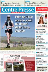 Portada de Centre Presse (Francia)