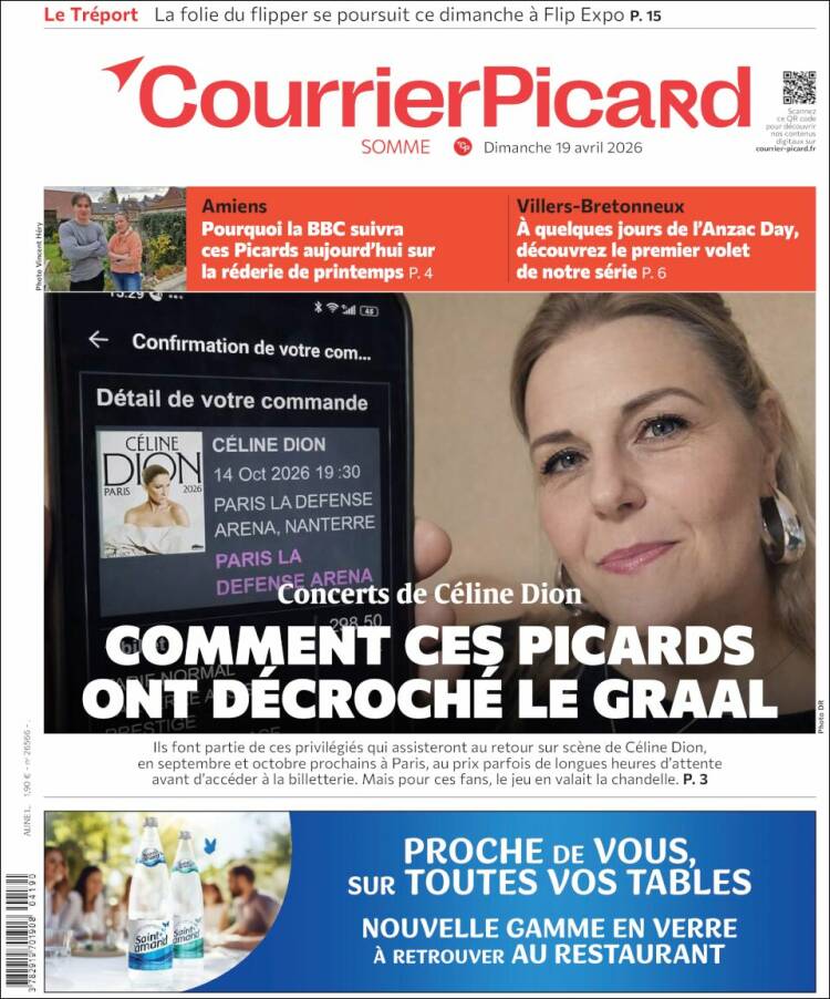 Portada de Courrier Picard (Francia)