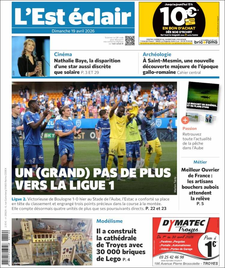 Portada de L'Est Eclair (Francia)