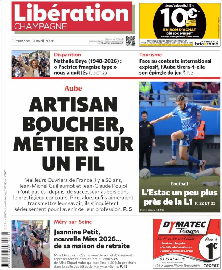 Portada de Libération Champagne (Francia)