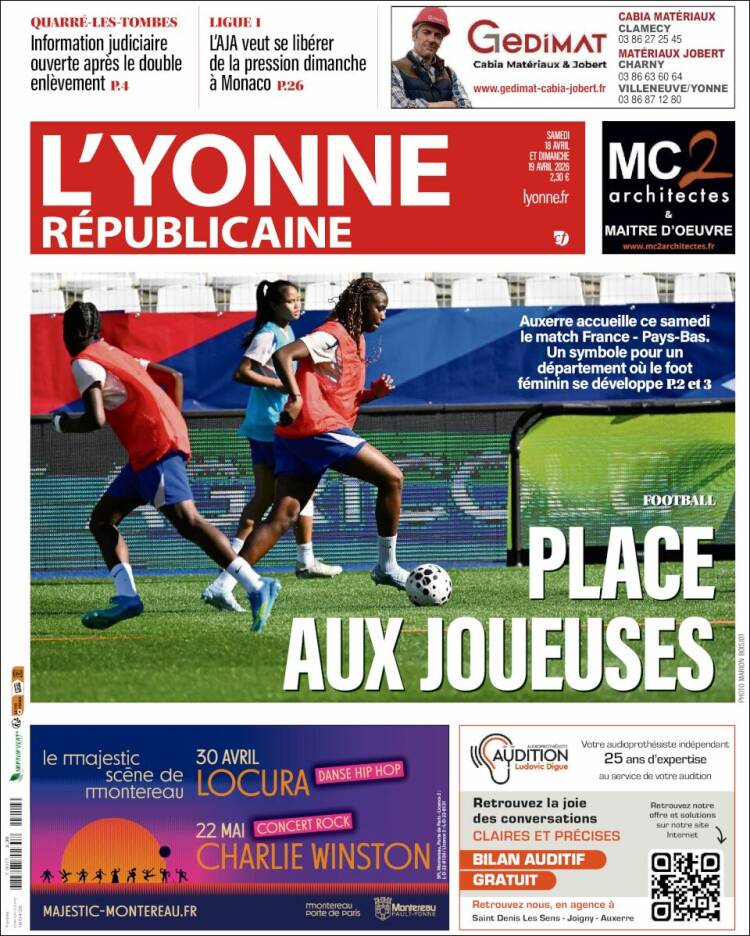 Portada de L'Yonne-Républicaine (Francia)
