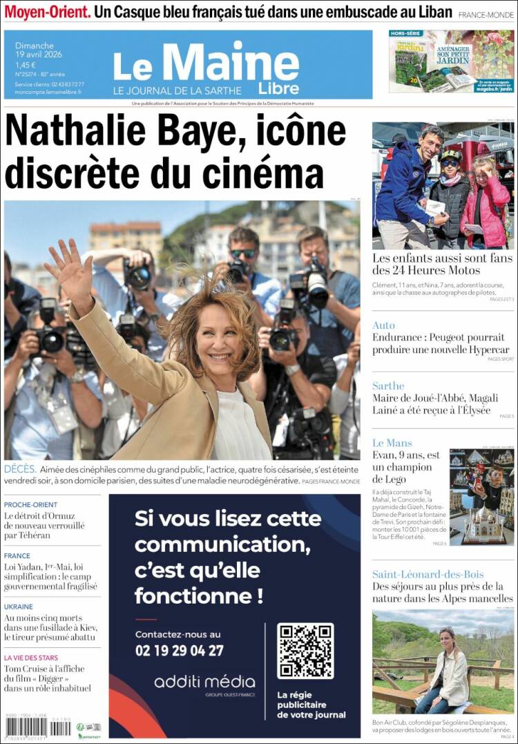Portada de Le Maine Libre (Francia)