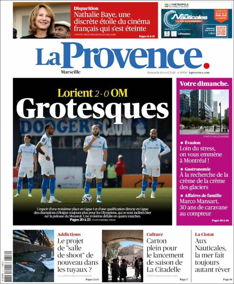 Portada de La Provence (Francia)
