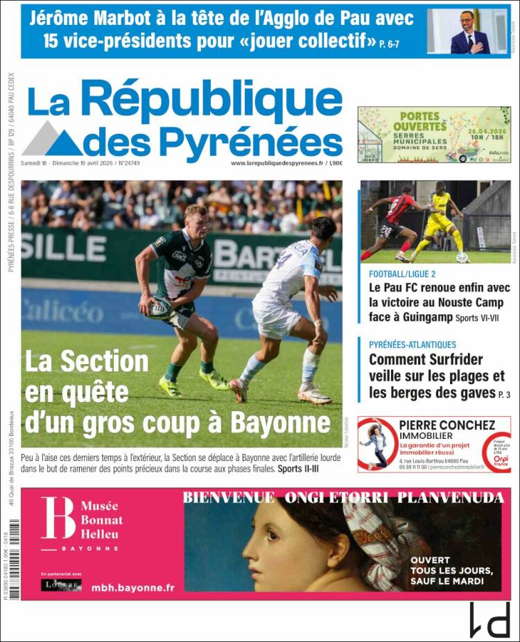 Portada de La République des Pyrénées (France)
