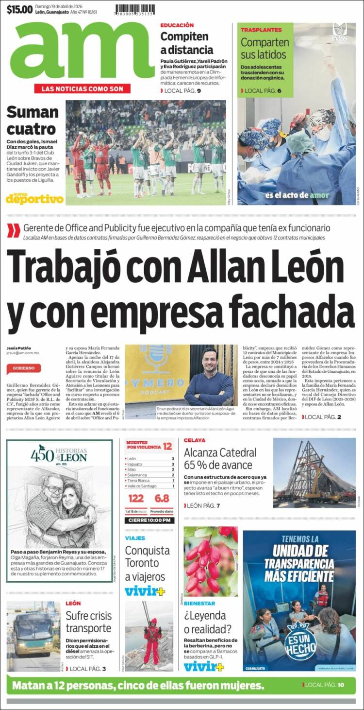Portada de Al Día A.M. (M&eacute;xico)