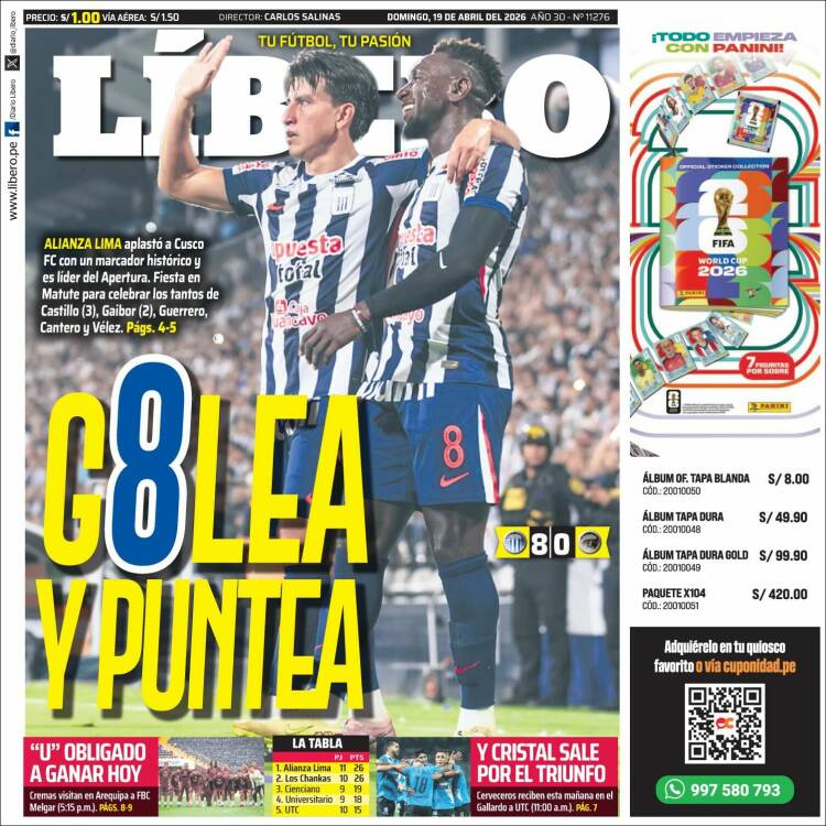 Portada de Líbero (Per&uacute;)